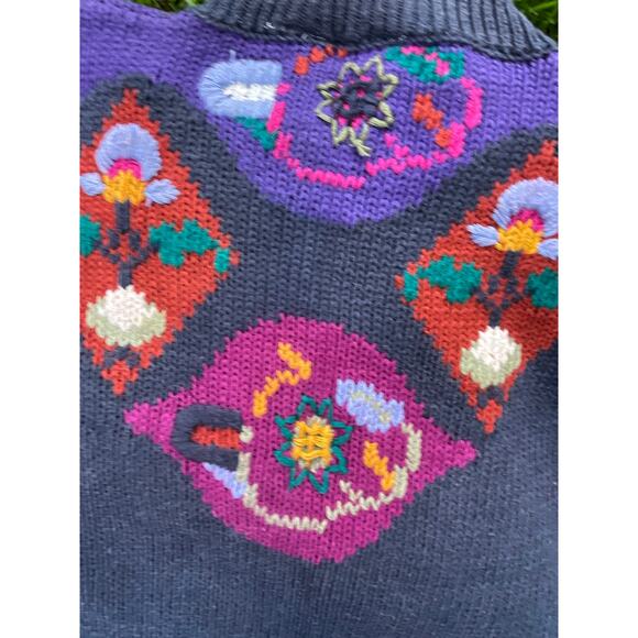 vintage Pier 1 Imports Passport Sweater Size Small - Picture 8 of 16